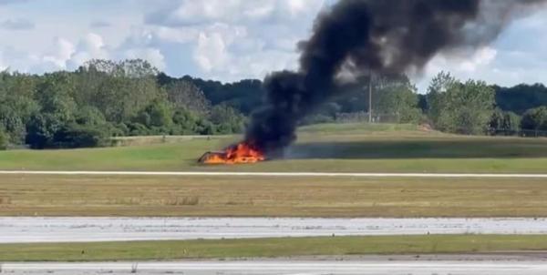 سقوط مرگبار هواپیمای آمریکایی حین برخاستن از فرودگاه